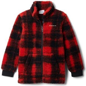 Columbia Jeugd Jongens Rugged Ridge 2 Bedrukt Sherpa Volledige Ritssluiting, Volledige Zip Sherpa Fleece, Sail Red Omblur Tonal, XXS