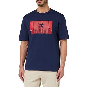 Diadora SS Match Point T-shirt voor heren, Klassiek Navy, L