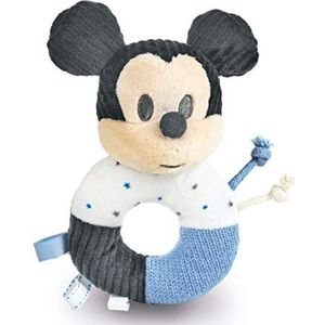 Clementoni 17339 -Disney Baby Mickey Maraca zachte ring rammelaars-speelgoed voor peuters-geschikt voor 0 maanden en ouder, machinewasbaar meerkleurig