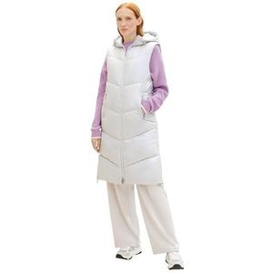 TOM TAILOR Denim Dames 1039414 vest, 11074 zilvergrijs, XXL, 11074 - zilvergrijs, XXL