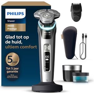 Philips Shaver i9000 Prestige, Nat & Droog Elektrisch Scheerapparaat, Skin IQ-technologie, Triple Lift & Cut-systeem, roterende DualSteel Precision-mesjes, baardstyler, Model XP9204/33