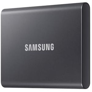Samsung MU-PC4T0T/WW Draagbare SSD T7, 4 TB, USB 3.2 Gen.2, 1.050 MB/s lezen, 1.000 MB/s schrijven, externe SSD harde schijf voor Mac, pc, smartphone en spelconsole, grijs
