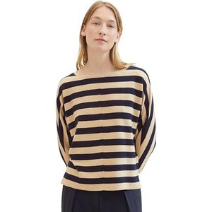 TOM TAILOR Damestrui, 35668 - Navy Melange Stripe, XXL