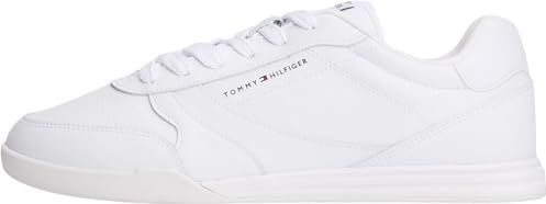 Tommy Hilfiger Heren LoPro Cup Leer FM0FM05677 Low Top, Wit (Wit), 40, Wit, 40 EU