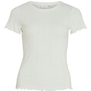 Vila VIPOINTA S/S TOP/2C, wit (snow white), XS