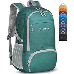 ZOMAKE Ultra Lichtgewicht Opvouwbare Rugzak 30L, Kleine Rugzak Waterdichte Wandelrugzak, Pakbare Rugzak voor Dames En Heren,Outdoor Wandelen Camping Wandelen Reizen(Leger-groen)