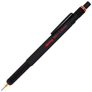 rOtring 1900181 800+ fijne stift/stylus (voor papier/touchscreen, 0,5 mm) zwarte schacht