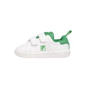 FILA Unisex Crosscourt 2 Nt Velcro TDL Sneakers voor kinderen, White Verdant Green, 22 EU