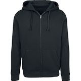 Build Your Brand Herenjas Merch Zip Hoody, sweatshirt-jack voor mannen basic met capuchon, maten XS - 5XL, zwart (Black 00007), 3XL