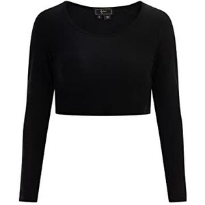 dedica Dames Cropped Jersey Top, zwart, XL