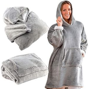 InnovaGoods Batamanta Sweatshirt oversized fleece SWUG, grijs, meerkleurig, unica