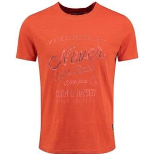 KEYLARGO Heren T-shirt MT KLNEVER Look Back Round, Rust (1391), M