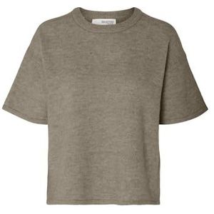 SELECTED FEMME T-shirt voor dames, Grijs/Detail: melange, M