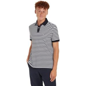 Tommy Hilfiger Heren S/S Polo's, Woestijn Lucht/Wit, S