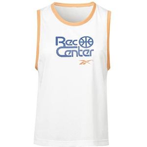 Reebok Dames Workout MESH Jersey Vest, Blauw, XS, Blauw, XS