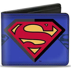 Buckle-Down Heren Bifold Wallet Superman reisaccessoires bi-fold-portemonnee, meerkleurig, 10,1 cm x 8,89 cm, multicolor