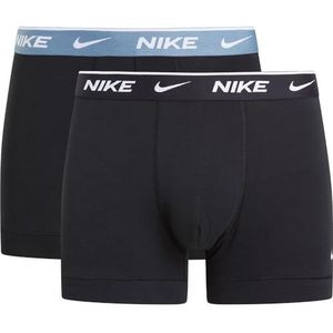 Nike Trunk 2 stuks ondergoed, Black-Smokey Blue WB/zwart, XS voor heren, Black - Smokey Blue Wb/Black, XS
