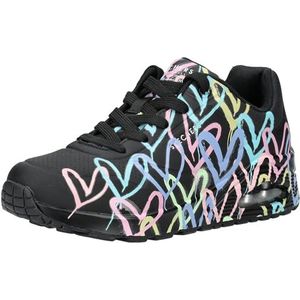 SKECHERS - Uno-Spread the Love - Sneakers Laag - Aqua / Mintgroen / Rosa / Zwart