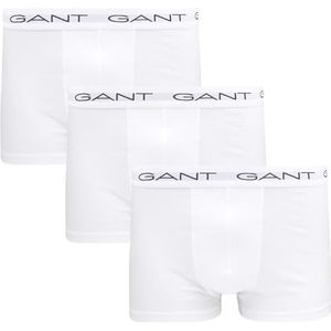 GANT Heren Trunk 3-pack boxershorts, wit, standaard, wit