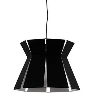 EGLO Valecrosia Hanglamp met 1 vlam industrieel, modern, hanglamp van staal in zwart, wit, eettafellamp, woonkamerlamp hangend met E27-fitting, Ø 42 c