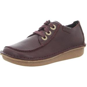 Clarks Premium Grappige droom sneaker voor dames, wijnleer, 4.5 UK, Wijn Leer, 37.5 EU