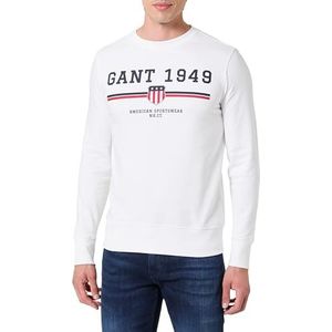 Graphic C-Neck Sweat, Eggshell., XL