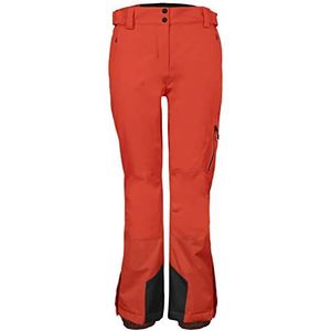 Killtec Dames functionele broek/skibroek met randbescherming en sneeuwvanger KSW 138 WMN SKI PNTS, neon-koraal, 34, 38868-000