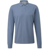 s.Oliver - Shirt - Lichtblauw - Lange Mouwen - Polokraag