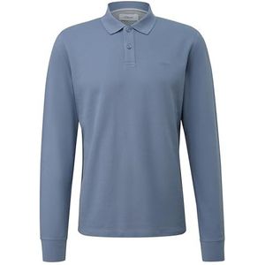 s.Oliver - Shirt - Lichtblauw - Lange Mouwen - Polokraag