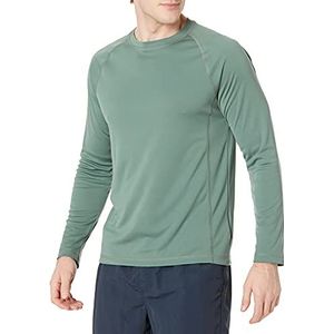 Amazon Essentials Men's Sneldrogend zwemshirt met lange mouwen (UPF 50), Groen, XXL