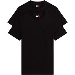 TOMMY JEANS - TJM XSLIM 2PACK JERSEY TEE EXT - Shirt - Zwart - Set van 2