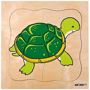 Educo | Groeispuzzel - schildpad | educatief materiaal aardrijkskunde | puzzel - spelen en oplossen - laagpuzzels | vanaf 84 maanden | tot 144 maanden