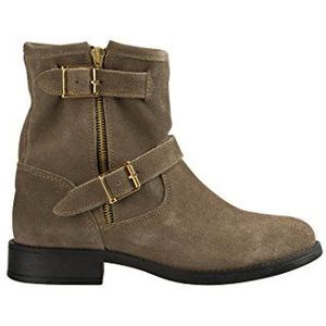 PIECES Iza Suede Zipper Boot Sand, bootschoenen voor dames, Beige Tuffet, 40 EU