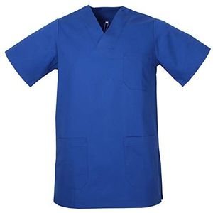 MISEMIYA - UNISEX CASACA MEDISCHE VERPLEEGKUNDE UNIFORM REINIGINGSWERK ESTHETISCH TANDARTS VETERINAIR SANITAIR GASTVRIJ - Ref.817 - L, Azul Royal