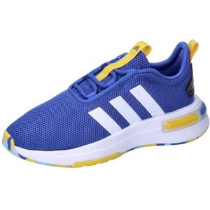 adidas Racer Tr23 schoenen voor kinderen, lage schoenen zonder voetbal, uniseks, kinderen, meerkleurig (Team Royal Blue Ftwr White Utility Yellow), 40 EU