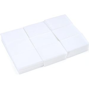 630 stuks nagelpads voor het ontvetten, pluisvrije wattenschijfjes voor nagelverwijderaar, make-up-remover, reinigingspads voor gel en aceton (wit)