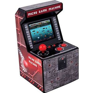 ITAL Mini Arcade-machine, retro design, draagbare mini-console met 250 spellen, 16 bits, machine, perfect als geek-cadeau voor kinderen en volwassenen (Rood)