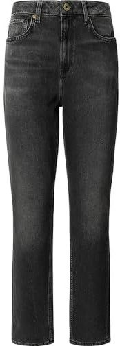 Pepe Jeans - Tapered Jeans - Zwart - Hoge Taille - Denim-9FA