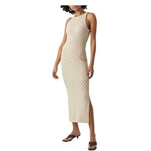 VERO MODA Vmevelyn Sl Crochet 7/8 Dress VMA Noos, beige, XL