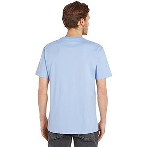 Tommy Jeans TJM CLSC Small Flag Tee S/S T-shirts voor heren, Chambray Blauw, XXS