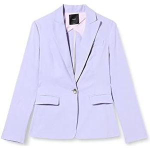 Pinko Evenwichtige linnen jas stretch elegant werkvest voor dames, Y28_Lichte Orchidee, 50