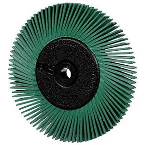 Scotch-Brite radiale borstelborstel met adapter, 6 inch bij ,5 inch bij 1 inch, 50 graden