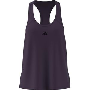 adidas Dames Train Essentials Minimal Branding Racerback Tank Top, aurora plum/black, L