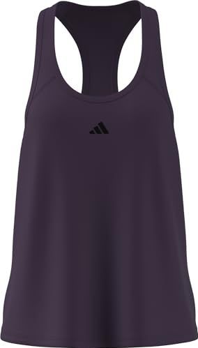adidas Dames Train Essentials Minimal Branding Racerback Tank Top, aurora plum/black, L
