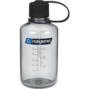 Nalgene Sustain Tritan BPA-vrij waterfles gemaakt van materiaal afgeleid van 50% plastic afval, 16 oz, smalle mond, grijs