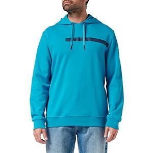 Armani Exchange Heren Hoodie Extendend Logo Back/Front Hooded Sweatshirt, mozaïekblauw, S