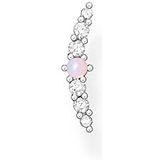 Thomas Sabo Dames enkele oorstekers opaalkleurige steen roze glinsterend 925 sterling zilver H2182-166-7, Eén maat, Sterling zilver, Zirkonia