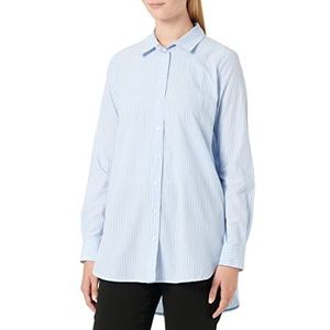 PIECES Dames PCJIVA LS Shirt NOOS BC Blouse, Kentucky Blue/Stripes: Cloud Dancer, XS