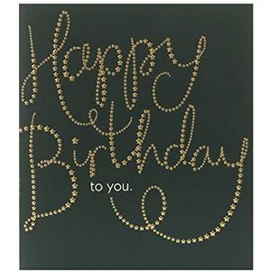 UK Greetings Verjaardagskaart voor haar – Happy Birthday kaart – goud reliëf Letting Design, 294501-0-1