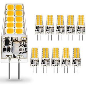 AUTING Led G4 ledlampen, 3.5 W G4 LED-lampen 3000 K Warmwit 400lm, Vervanging Voor 30W Halogeenlampen, Geen Flikkeringen, 12V AC/DC, 10 stuks